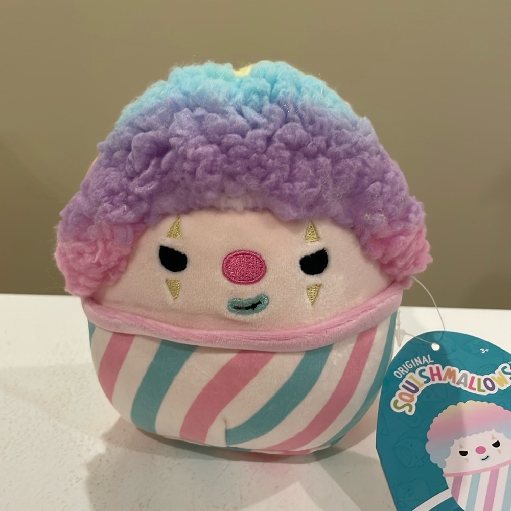 NWT 5” Declan the Snowcone Clown Squishmallow from the Crossover Squad